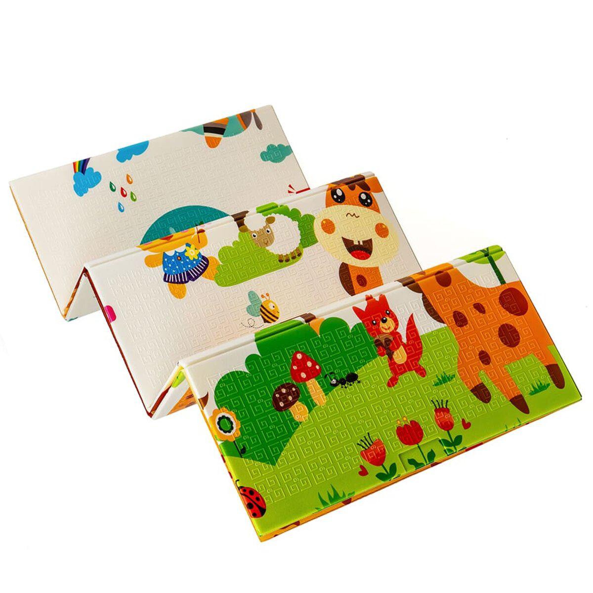 Складаний дитячий термокилимок Sticker Wall у компактному складеному вигляді для зручного зберігання