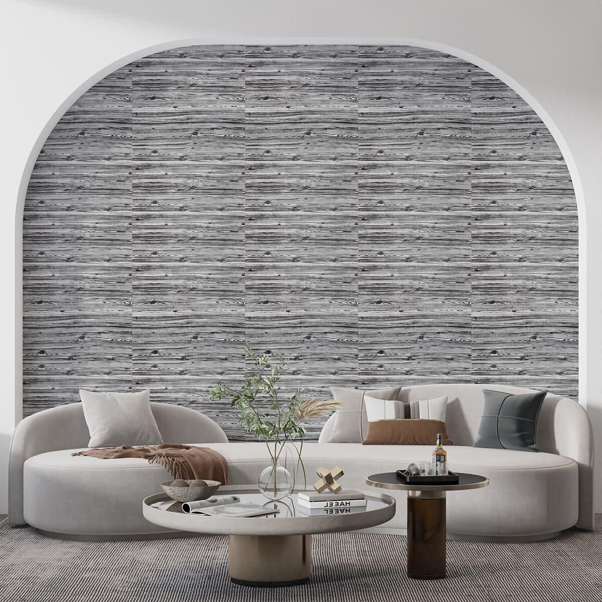 рулонная самоклеящаяся 3D панель под дерево в интерьере, 19600x700x3 мм