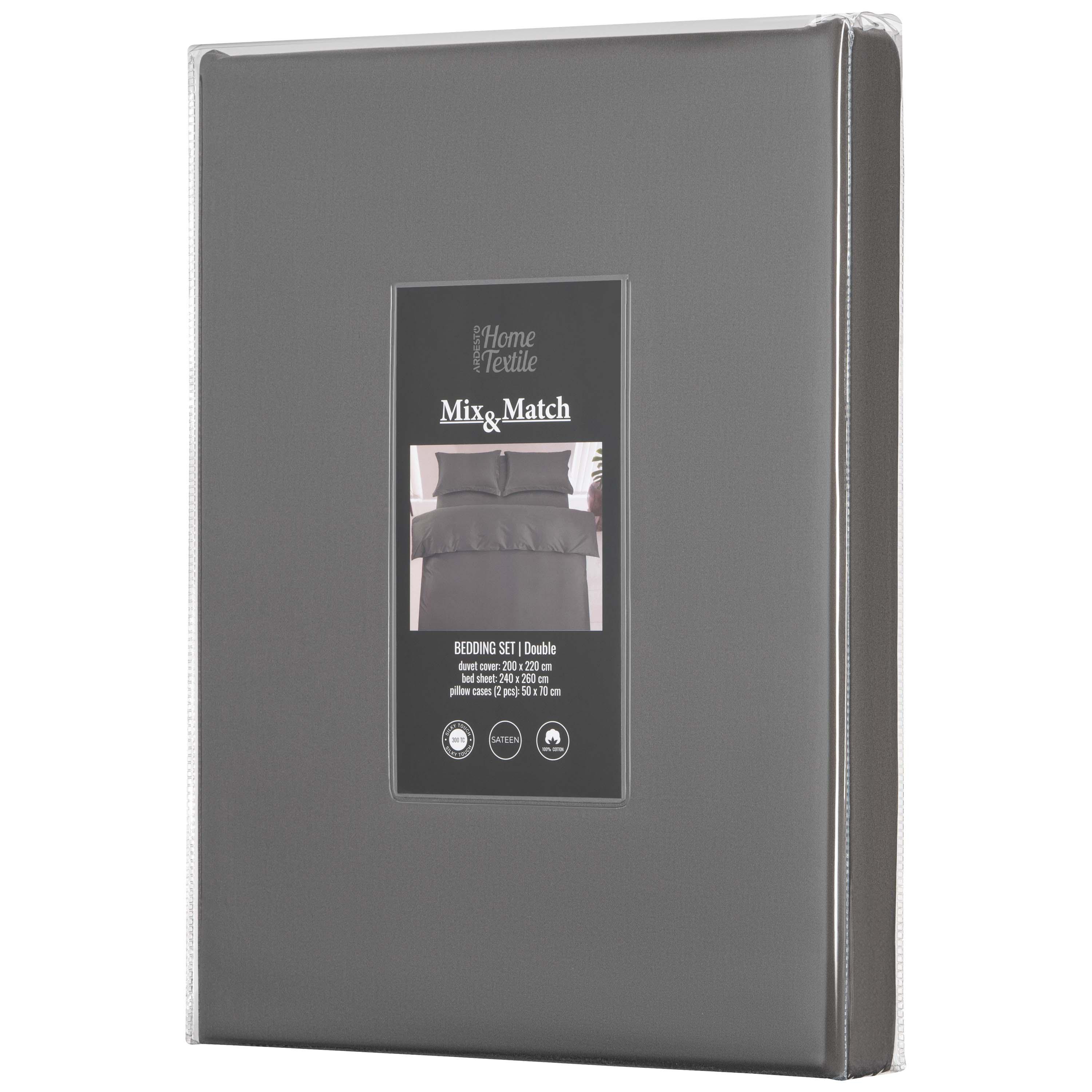 постельный комплект двуспальный пододеяльник 200x220 в фирменной упаковке — сатин 300 TC