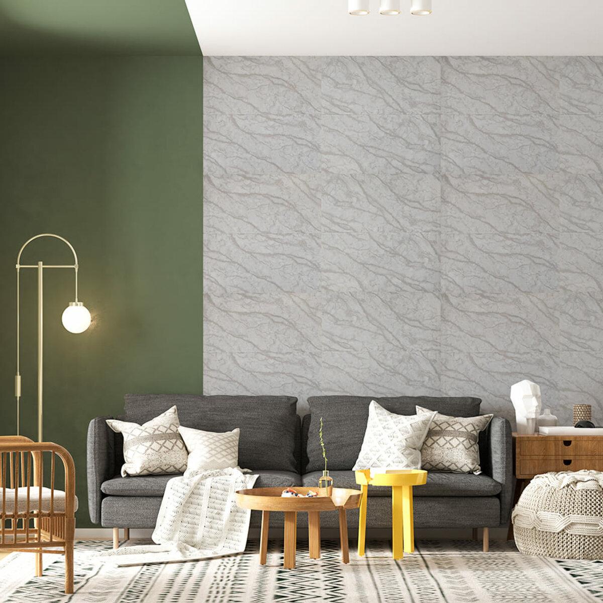 тонкая ПВХ плитка для отделки стен имитация мрамора 600x300 монтаж