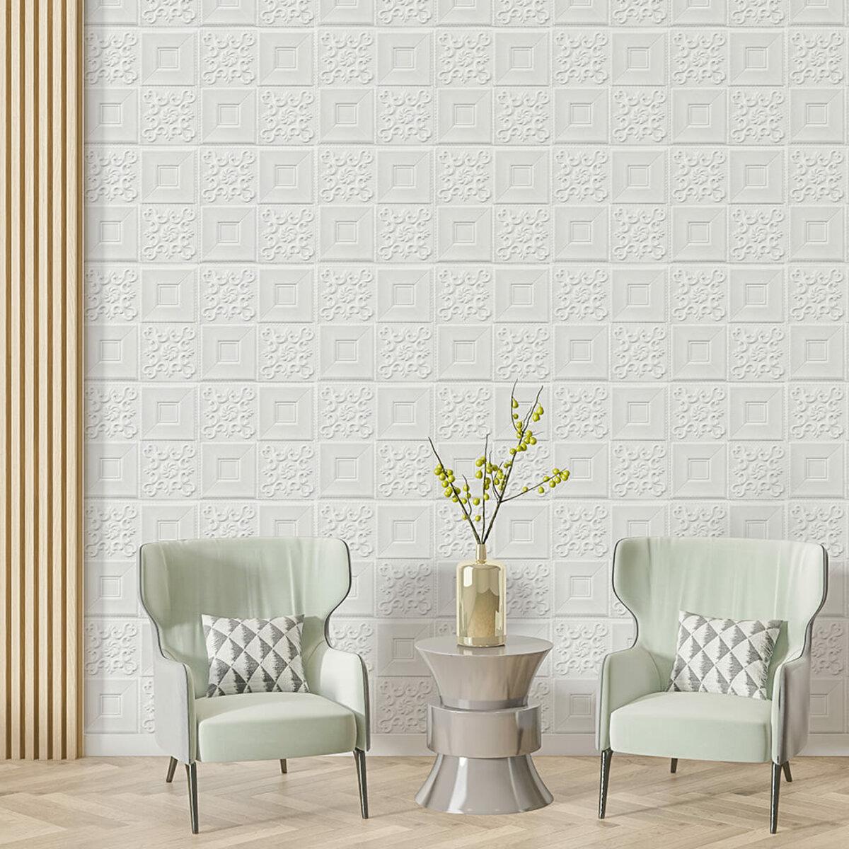 самоклеящиеся 3D панели для стен и потолка в интерьере 700x700 вспененный полипропилен