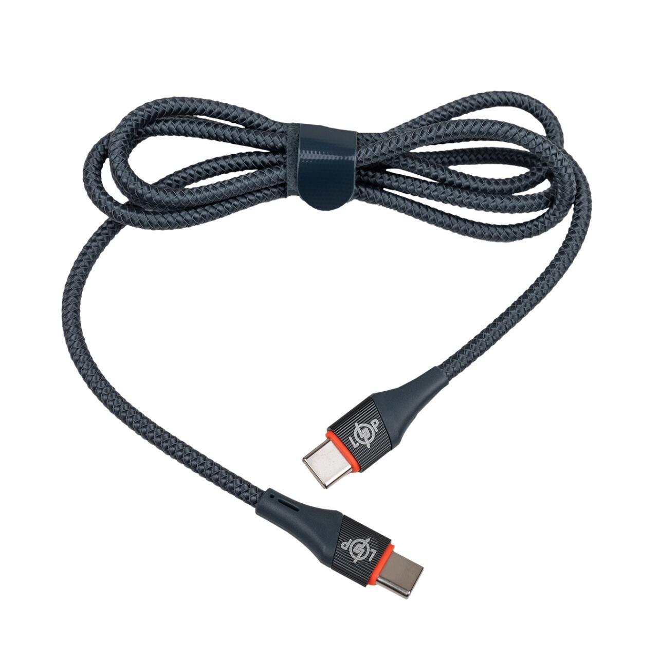 Плетений шнур USB Type-C до USB Type-C LogicPower довжиною 1 м