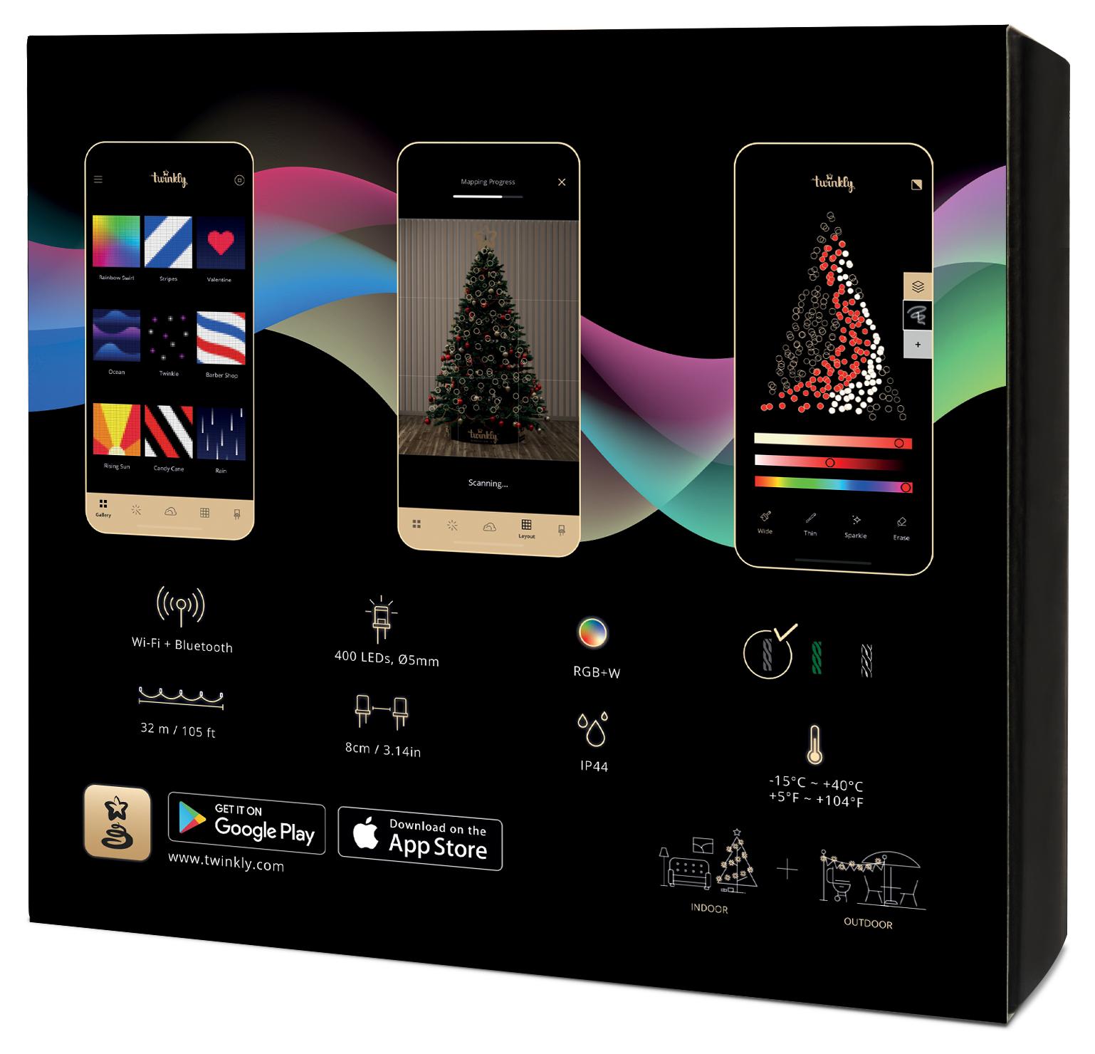 Панель упаковки Twinkly — демонстрация приложения, 2D/3D мэппинга и технических особенностей адресной гирлянды