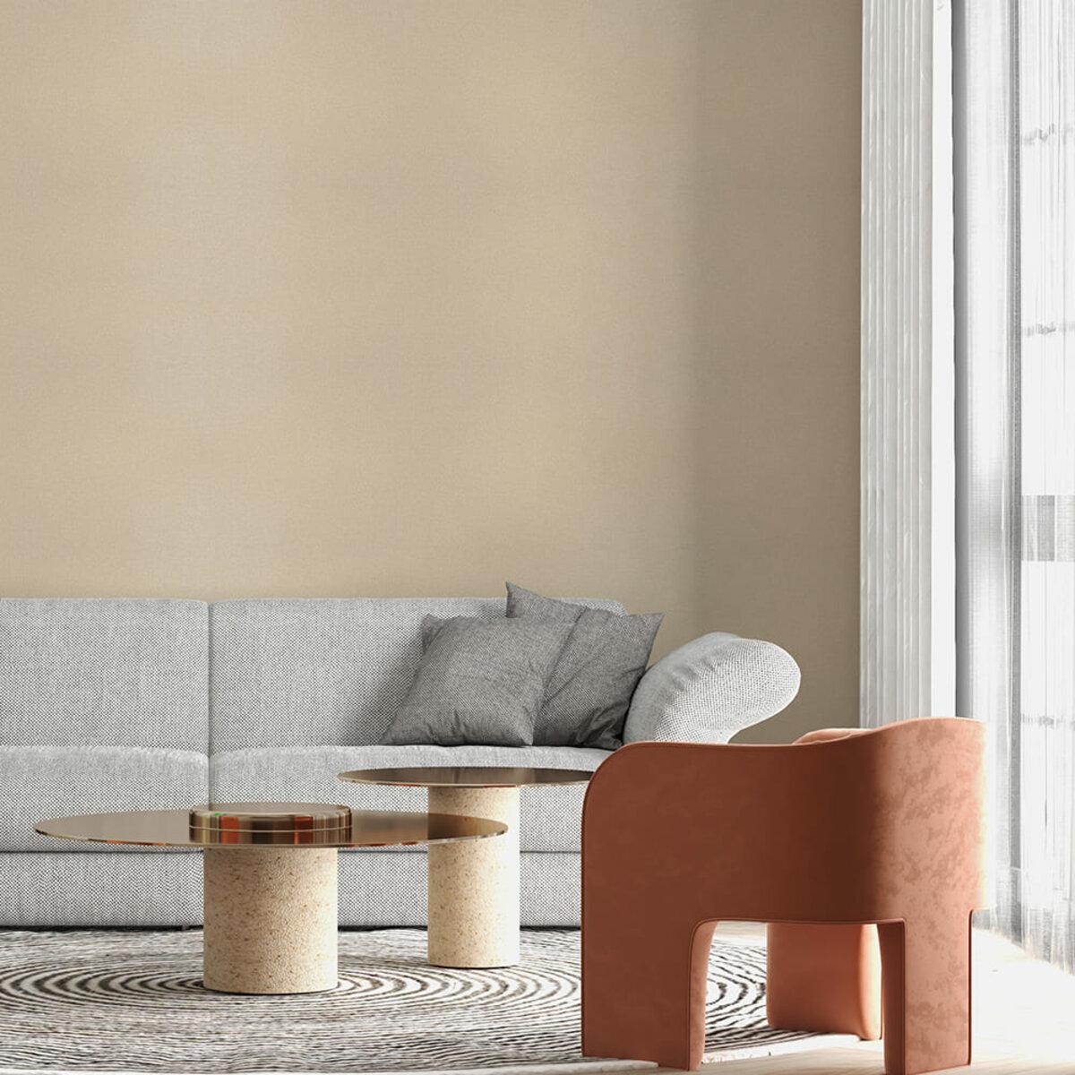 виниловая плитка в рулоне бежевый лён в интерьере — рулонная отделка стен