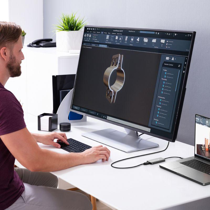 Мультиадаптер J5create JCH453-N USB-C HDMI 8K для підключення ноутбука до великого монітора