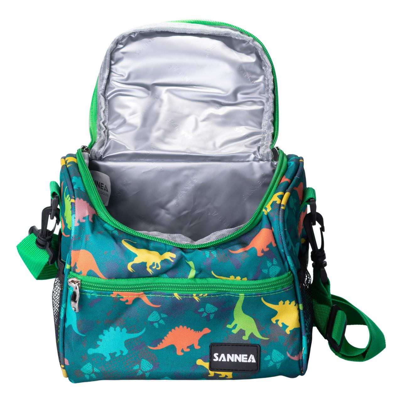 детская термосумка для ланча с открытой PEVA подкладкой, объём 5 л, зелёный