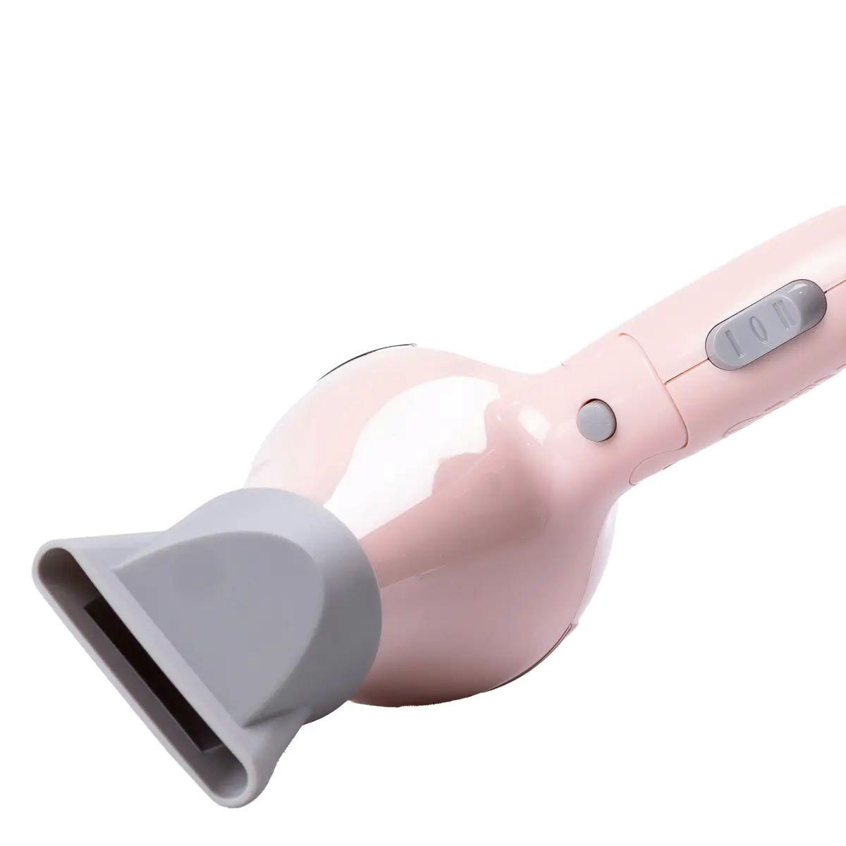 Розовый фен 1000 Вт с регулировкой температуры и скорости, вид сбоку